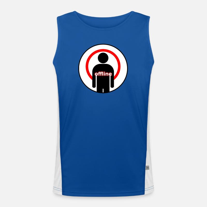 Offline Mode Introvert Signal Lost Men's Functional Contrast Tank Top 