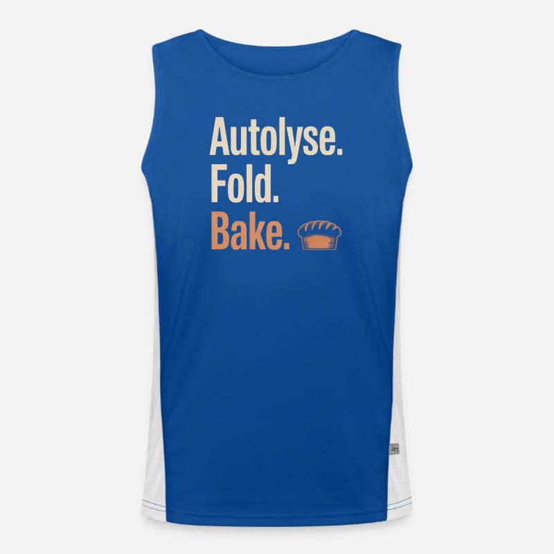 Autolyse Fold Bake Bread Men's Functional Contrast Tank Top 
