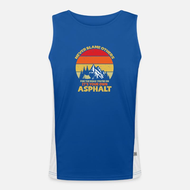 Camping Scouts Bergwanderung Waldcamper Funktionelles Kontrast-Tank Top für Männer 