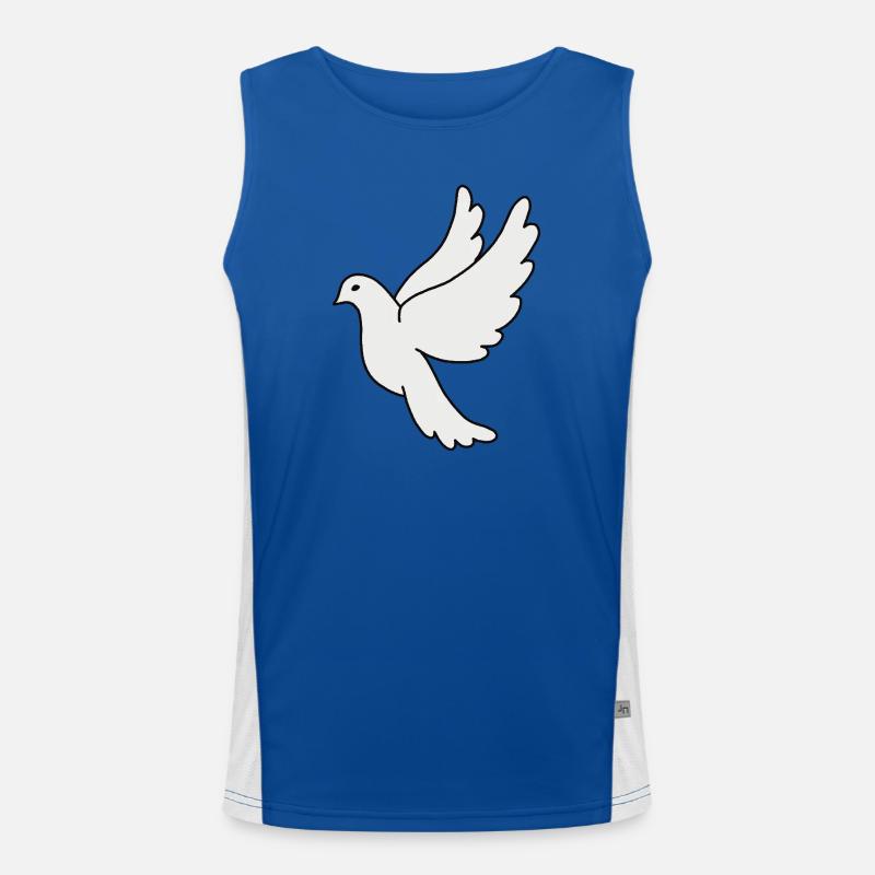 White Dove Silhouette Men's Functional Contrast Tank Top 