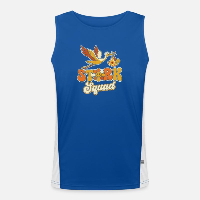 Storch Squad Retro Stil Funktionelles Kontrast-Tank Top für Männer 