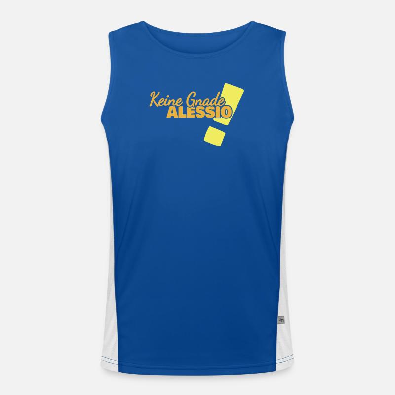 Spruch Alessio Funktionelles Kontrast-Tank Top für Männer 