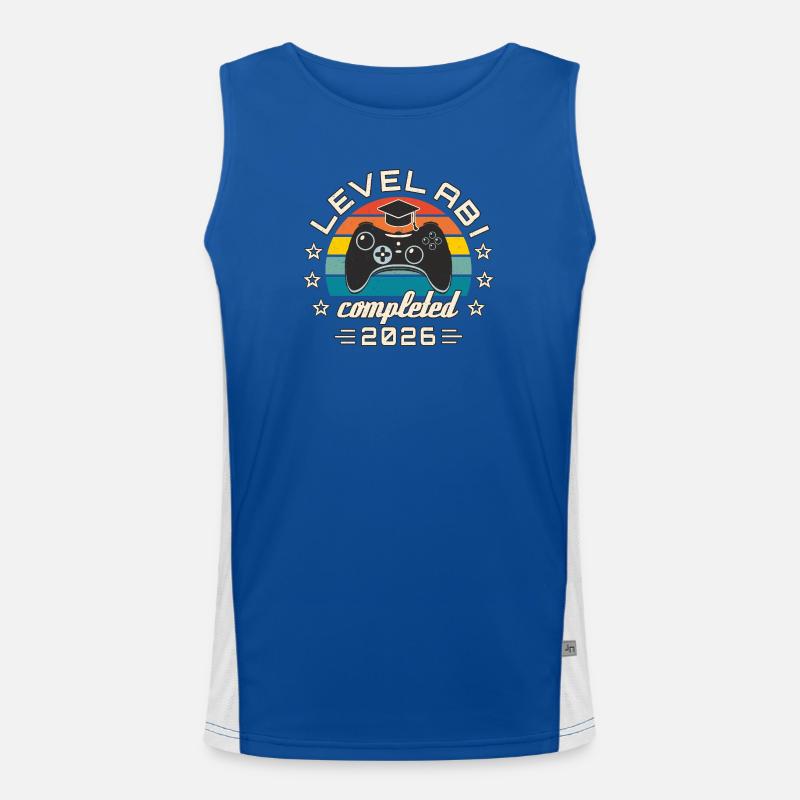 Abitur 2026 - Level Abi Completed Geschenkidee Funktionelles Kontrast-Tank Top für Männer 