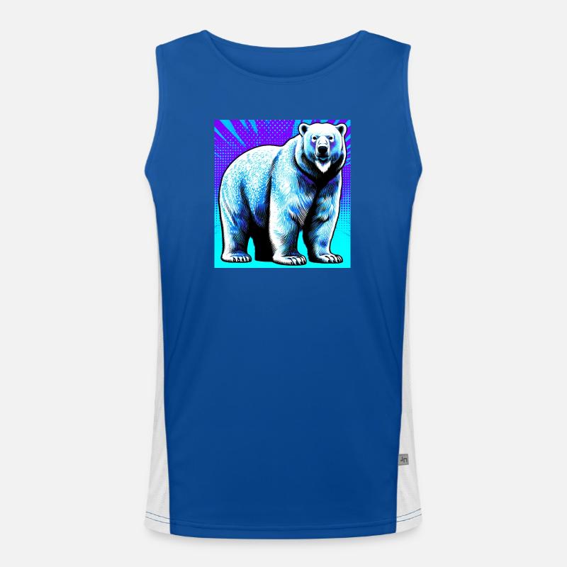 polar bear Men's Functional Contrast Tank Top 
