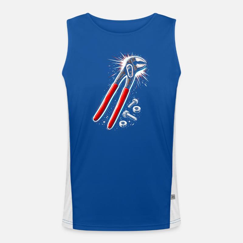 Rohrzange Werkzeug Handwerker Design  Funktionelles Kontrast-Tank Top für Männer 