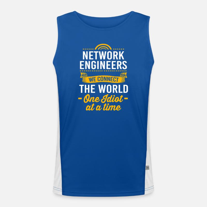 Netzwerk Ingenieur Programmierer Informatiker Funktionelles Kontrast-Tank Top für Männer 