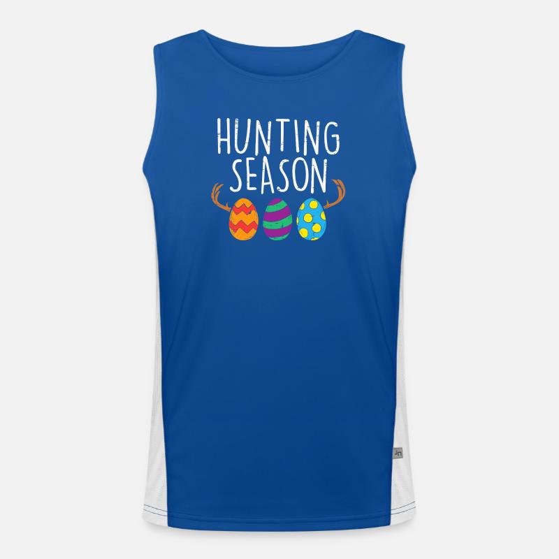 Hunting Season Easter Eggs Men's Functional Contrast Tank Top 