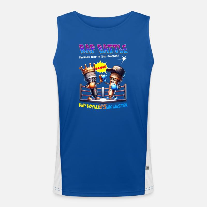 Rap Battle Mikrofon Battle Funktionelles Kontrast-Tank Top für Männer 