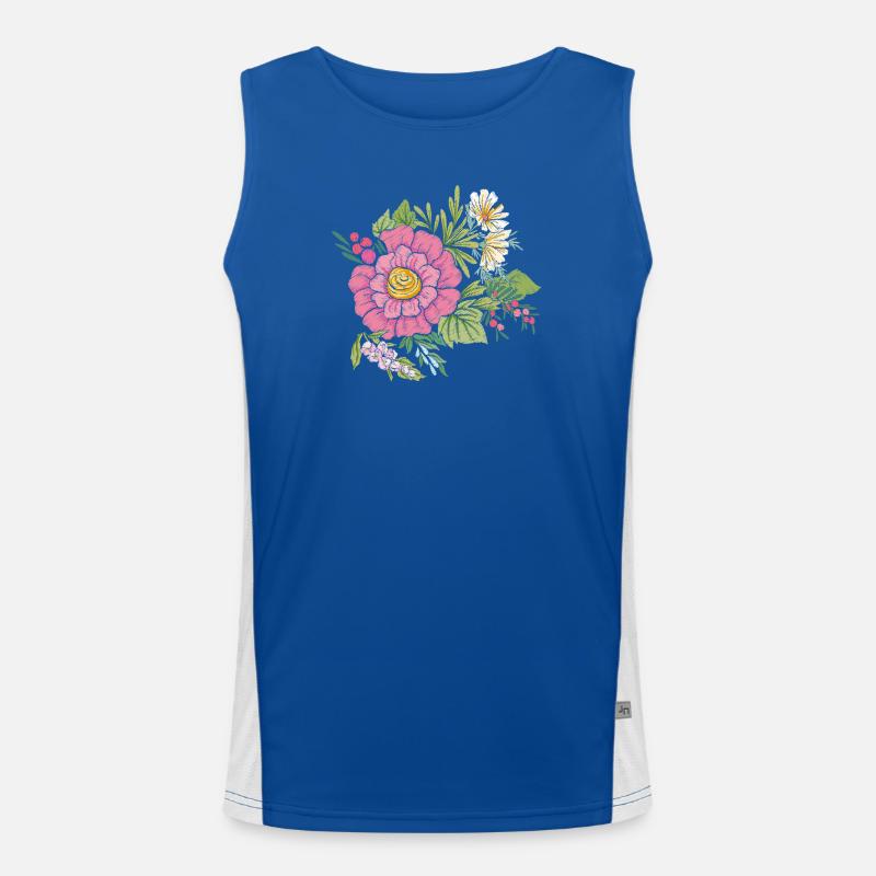  Blumenbild Funktionelles Kontrast-Tank Top für Männer 
