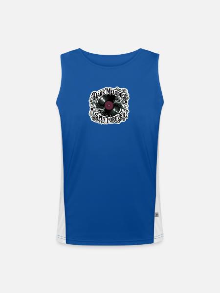 Dark Melodies Spin Forever - Men's Functional Contrast Tank Top  - royal/white - Front