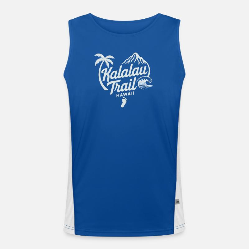Motif du sentier Kalalau Hawaii - Couleur de design variable Débardeur respirant contrasté Homme 