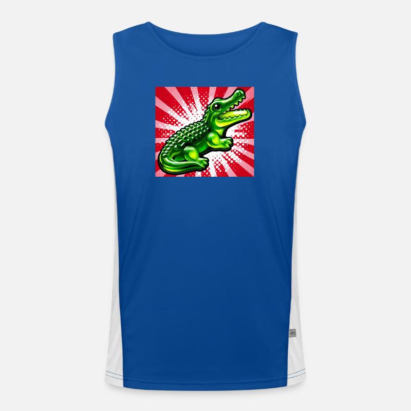 Krokodil Funktionelles Kontrast-Tank Top für Männer 