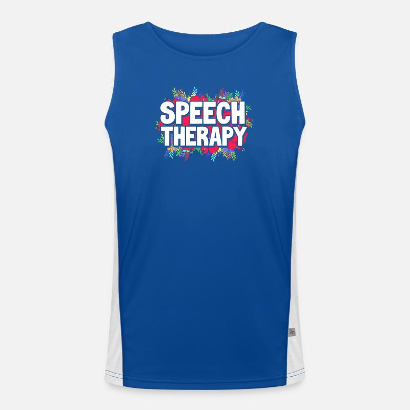 Logopäde Logopädin Logopädie Funktionelles Kontrast-Tank Top für Männer 