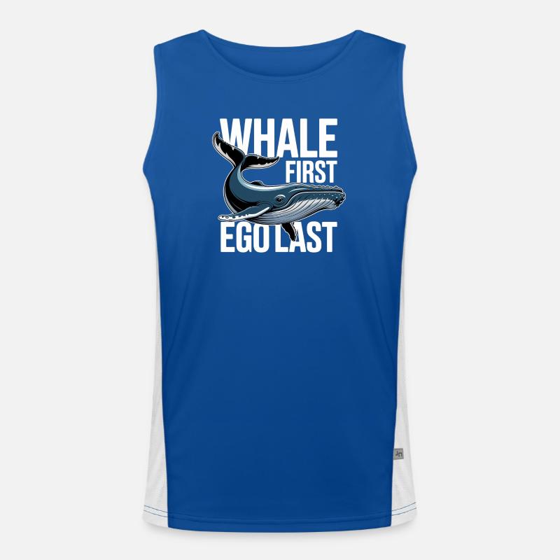 WHALE FIRST • EGO LAST #2 Funktionelles Kontrast-Tank Top für Männer 