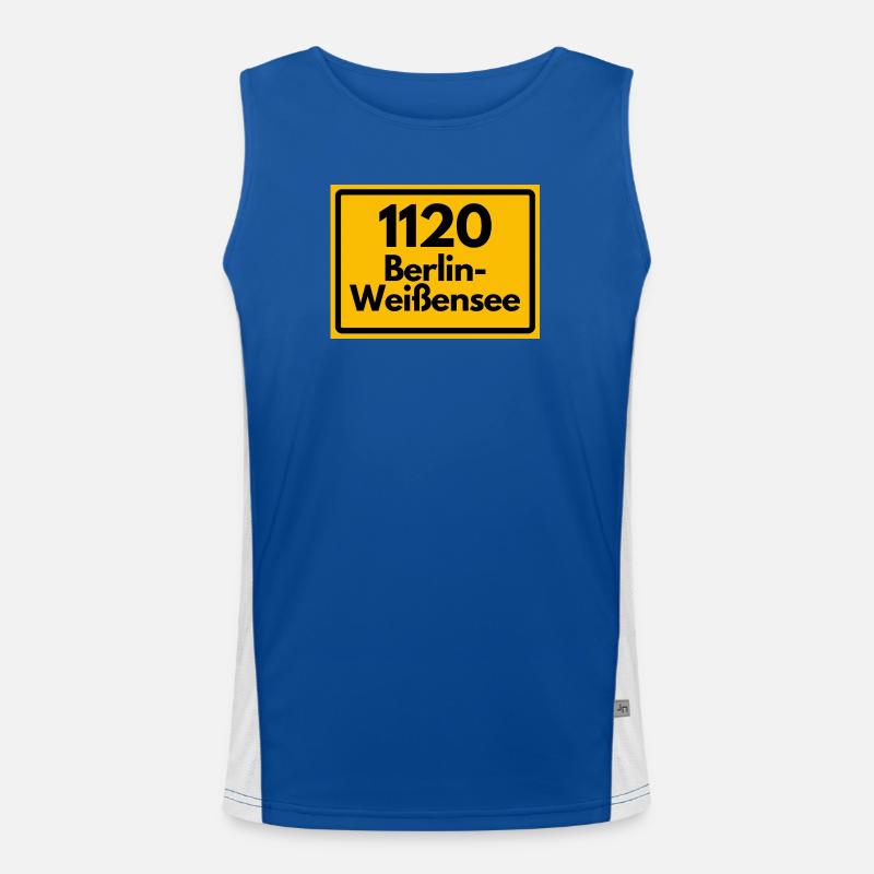 ALTE POSTLEITZAHL PLZ RETRO 1120 BERLIN WEISSENSEE Funktionelles Kontrast-Tank Top für Männer 