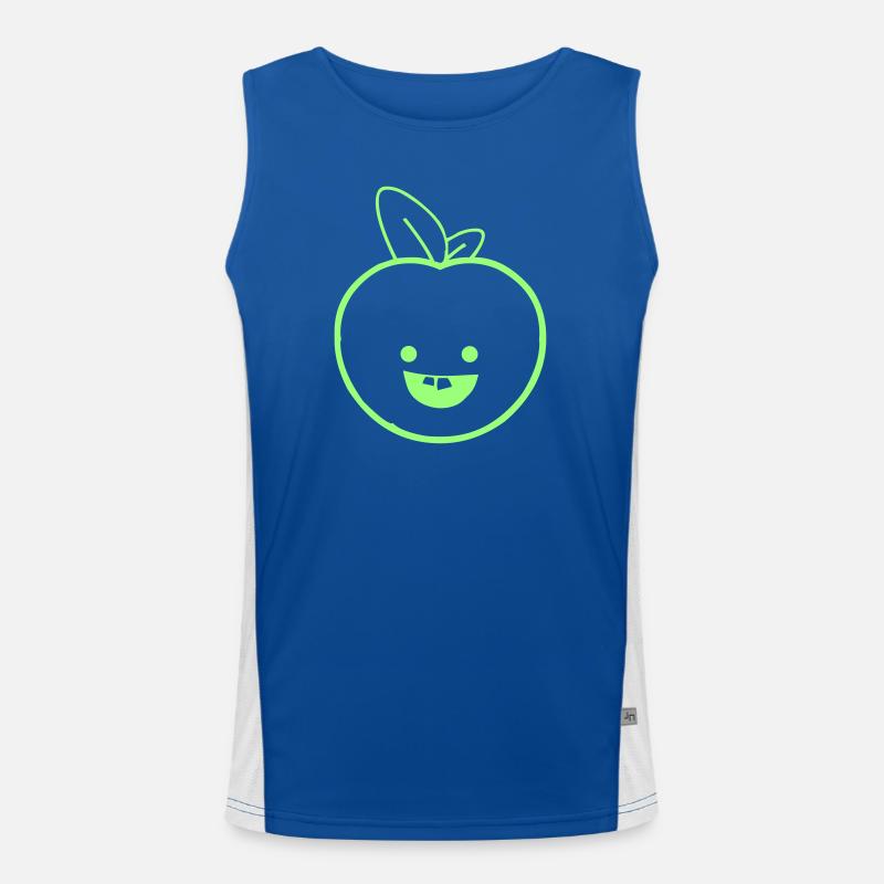 Lime Apple Smile Men's Functional Contrast Tank Top 