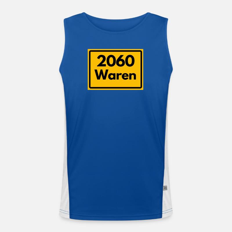 ALTE POSTLEITZAHL PLZ RETRO 2060 WAREN MÜRITZ  Funktionelles Kontrast-Tank Top für Männer 