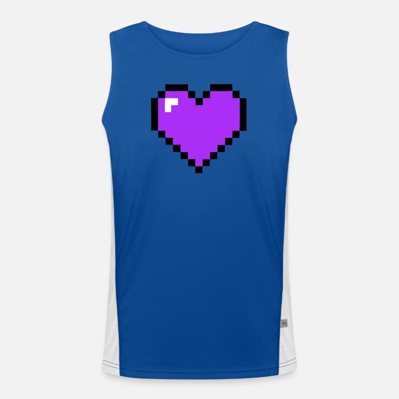 Pixel Heart 8-Bit Health Men's Functional Contrast Tank Top 