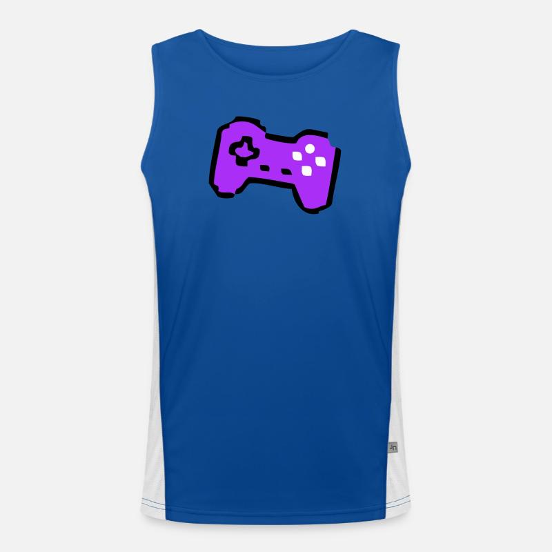 Weird Retro Controller Gamer - Men's Functional Contrast Tank Top  - royal/white