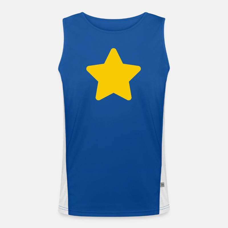 Accent étoile jaune : Simple Star Débardeur respirant contrasté Homme 