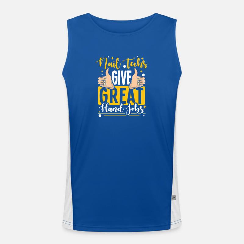 Nageldesigner Nageldesignerin Kosmetik Nagelstudio Funktionelles Kontrast-Tank Top für Männer 