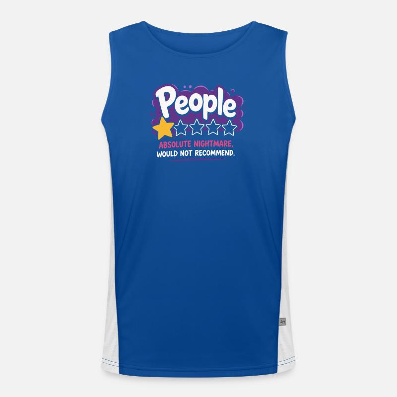 People Absolute Nightmare Saying Men's Functional Contrast Tank Top 