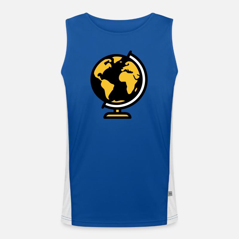 Globe Globe Earth School - Men's Functional Contrast Tank Top  - royal/white