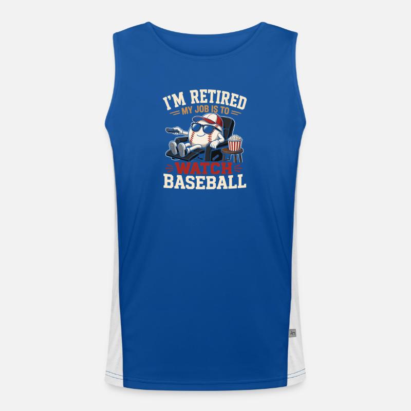 Salon de baseball pour la retraite avec pop-corn Débardeur respirant contrasté Homme 