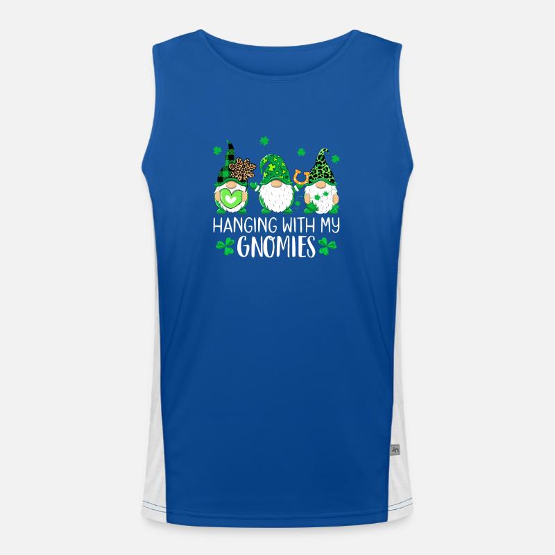 Gnomies St. Patrick Trio Funktionelles Kontrast-Tank Top für Männer 