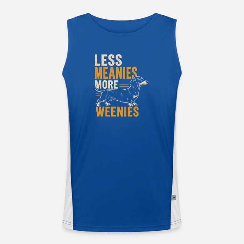 Less mean, more Weenies - Men's Functional Contrast Tank Top  - royal/white