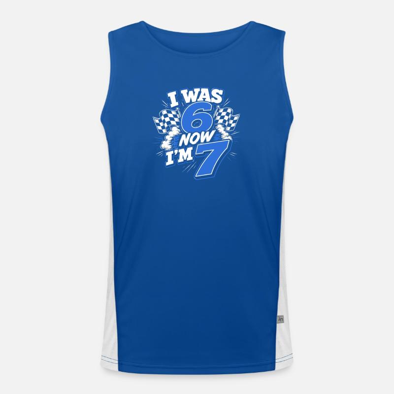 Von 6 zu 7 Comic Geburtstag Funktionelles Kontrast-Tank Top für Männer 