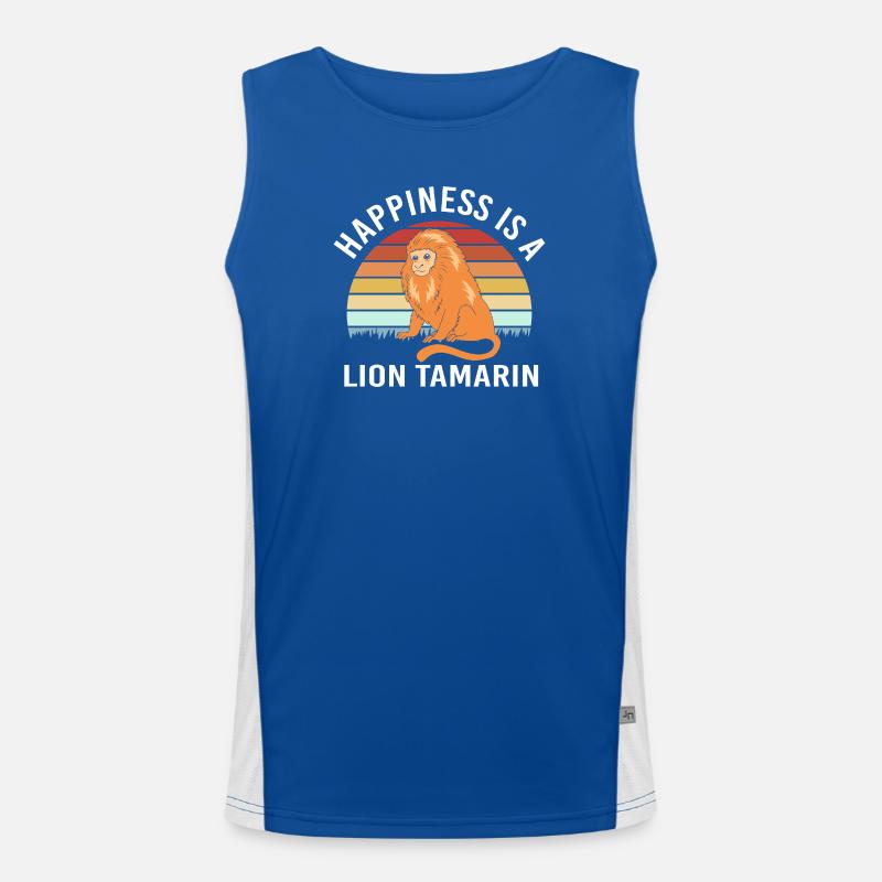 Tamarin Monkey - Men's Functional Contrast Tank Top  - royal/white