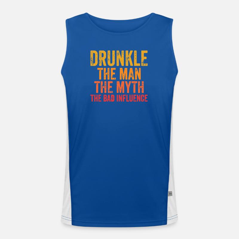 Betrunken: Der Mann, der Mythos, der schlechte Einfluss Funktionelles Kontrast-Tank Top für Männer 