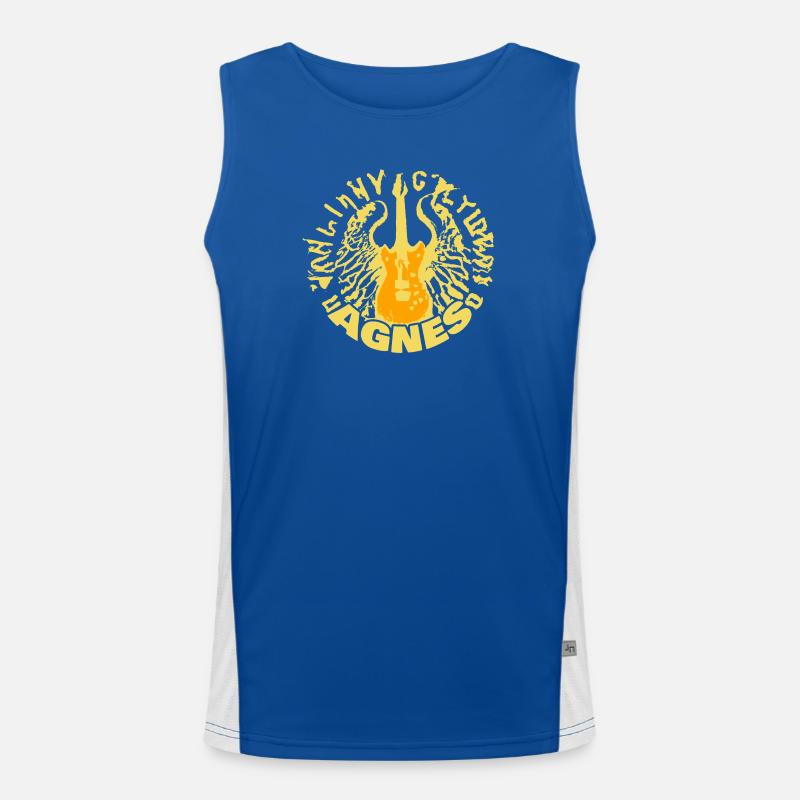 Agnes - Men's Functional Contrast Tank Top  - royal/white