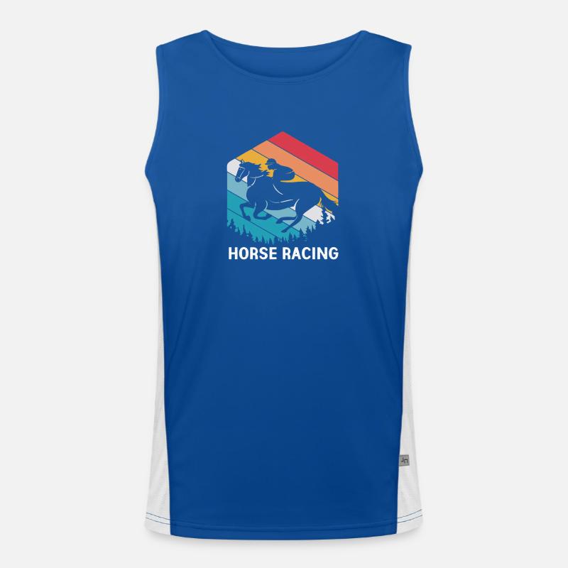 Pferderennen Funktionelles Kontrast-Tank Top für Männer 
