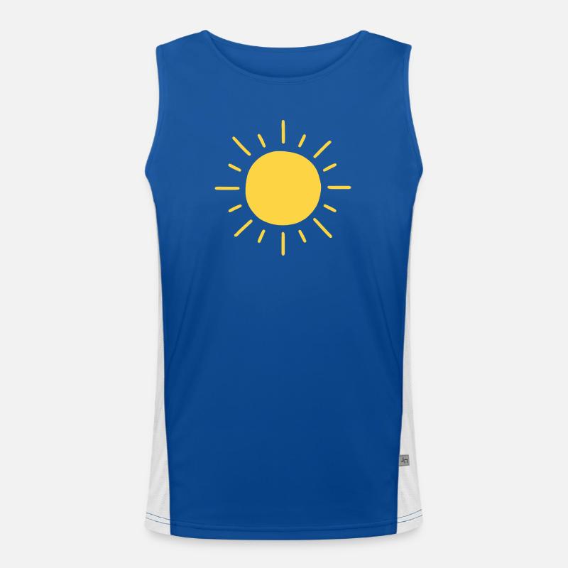 Minimalist sun - Men's Functional Contrast Tank Top  - royal/white