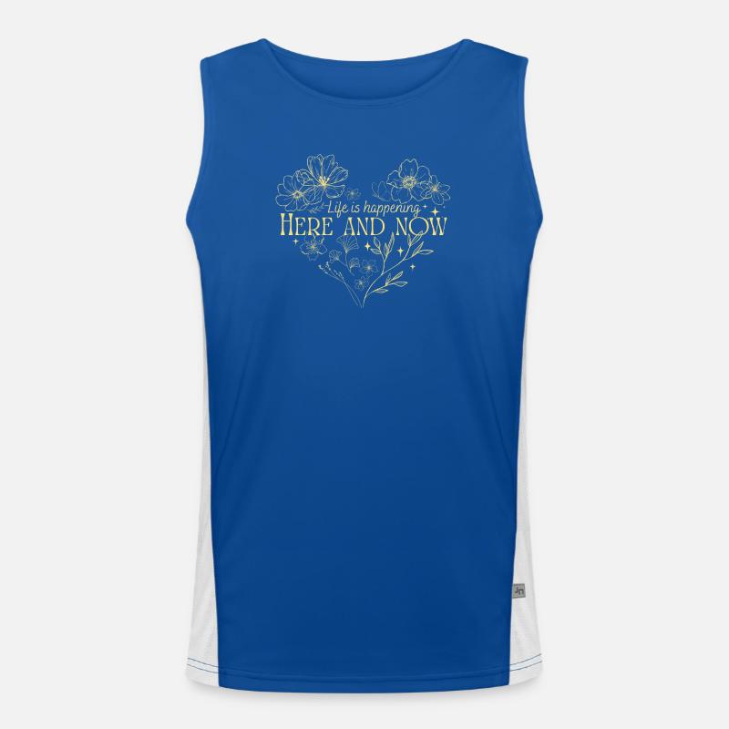 Here and Now - Men's Functional Contrast Tank Top - royal/white