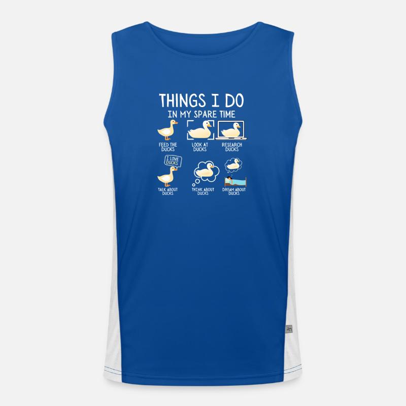 Entenleben Freizeit Funktionelles Kontrast-Tank Top für Männer 