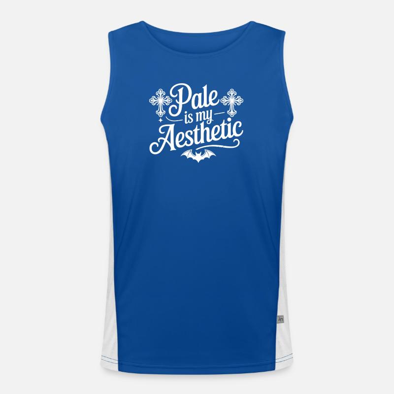 Pale Aesthetic Bat Typography Men's Functional Contrast Tank Top 