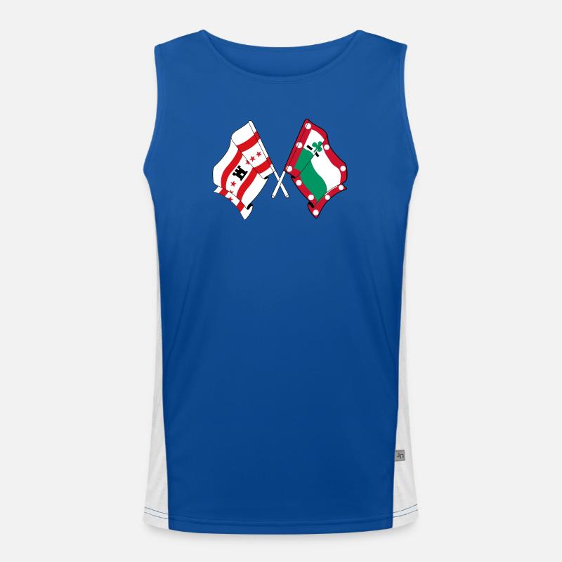 Meppel & Drenthe Flags – Regional Pride - Men's Functional Contrast Tank Top  - royal/white