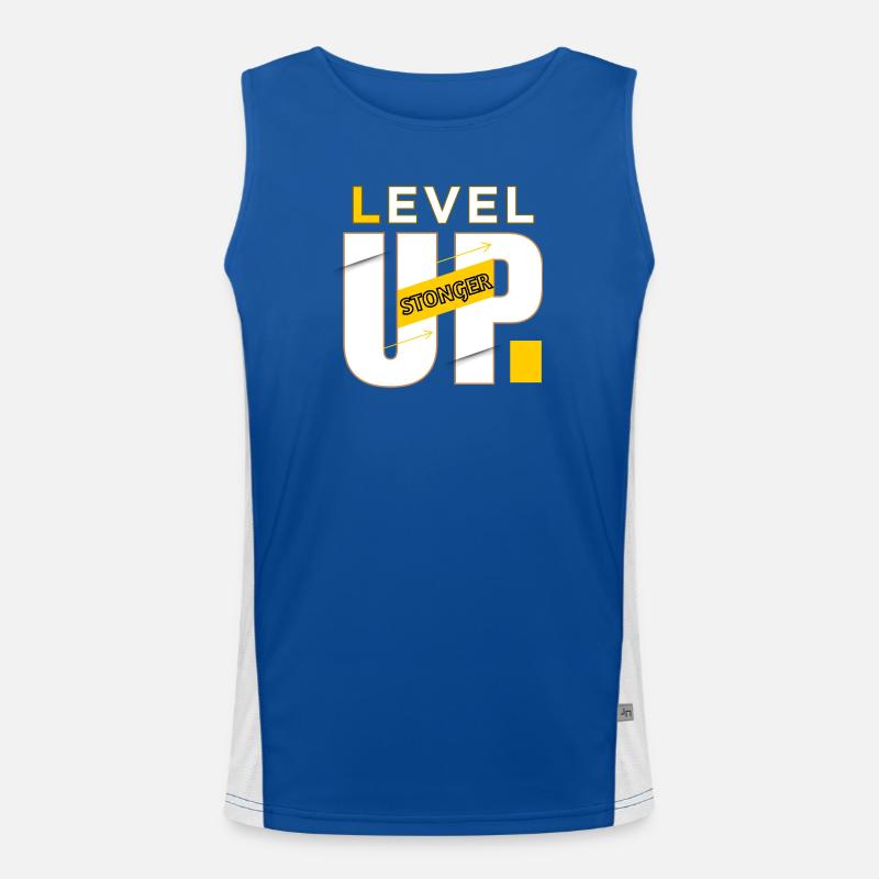 Level Up-Grafikleistung Funktionelles Kontrast-Tank Top für Männer 