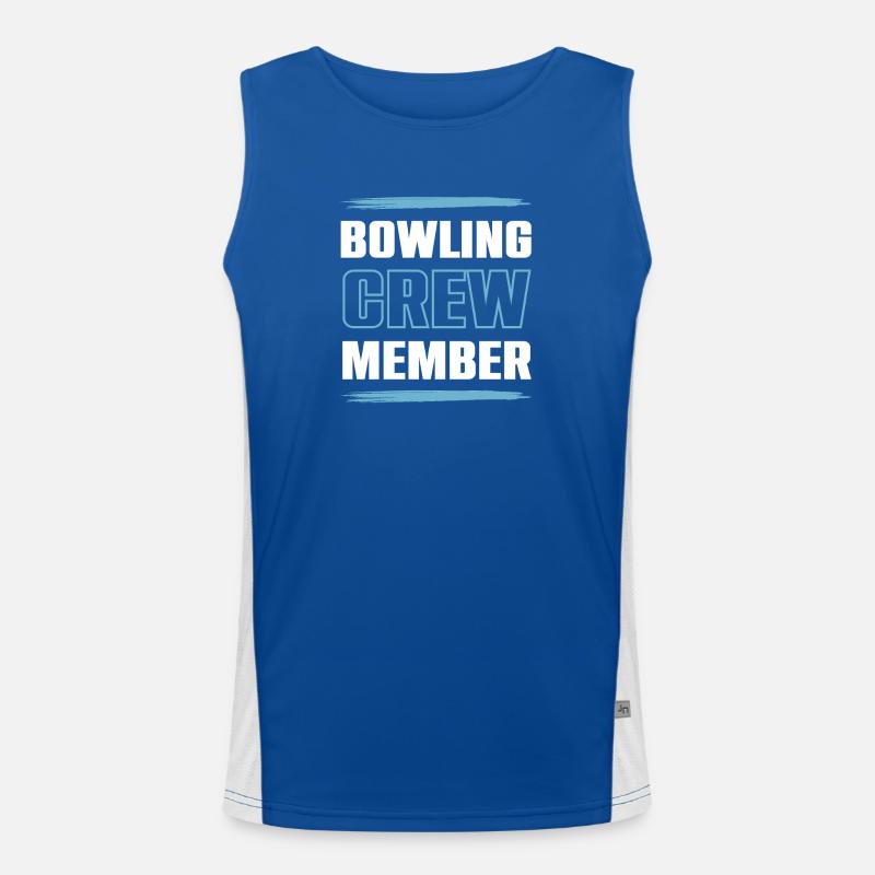 Bowling Crew - Men's Functional Contrast Tank Top - royal/white