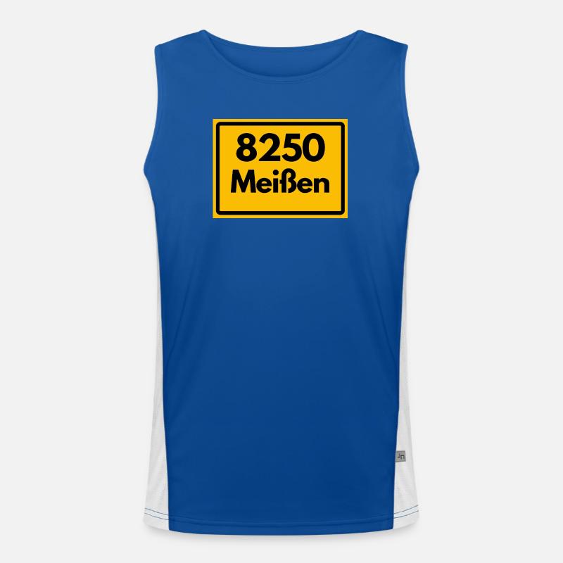 8250 SAXONY 01662 MEISSEN OLD POSTCODE ZIP CODE Men's Functional Contrast Tank Top 