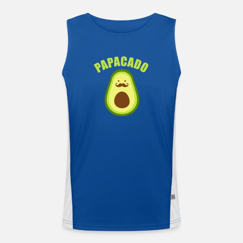Avocado-Papagado-Schnurrbart Funktionelles Kontrast-Tank Top für Männer 