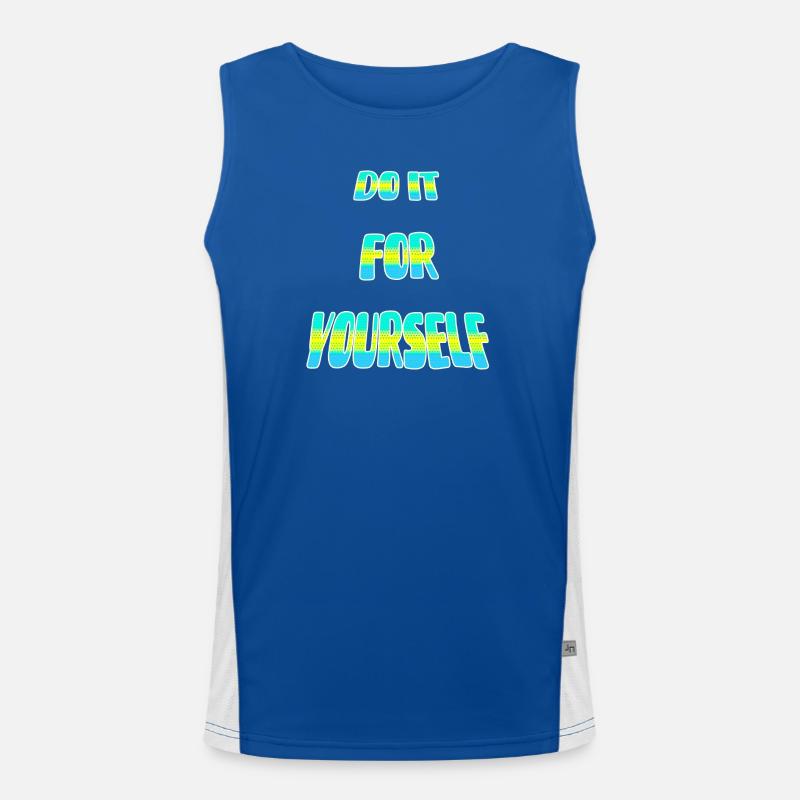 Do it point - Men's Functional Contrast Tank Top  - royal/white