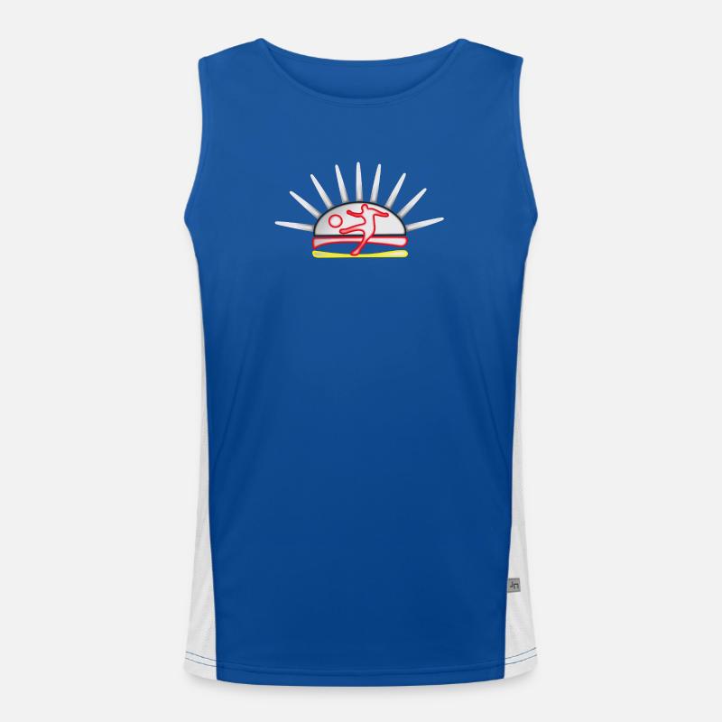 Sun foosball table - Men's Functional Contrast Tank Top  - royal/white