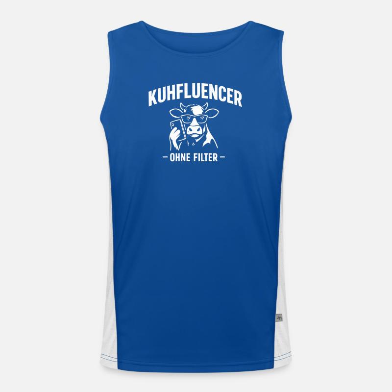 Kuhfluencer Ohne Filter Funktionelles Kontrast-Tank Top für Männer 