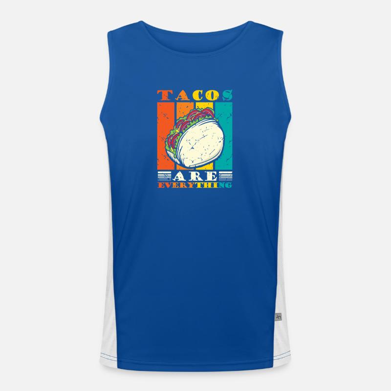 Tacos are everything - Men's Functional Contrast Tank Top - royal/white