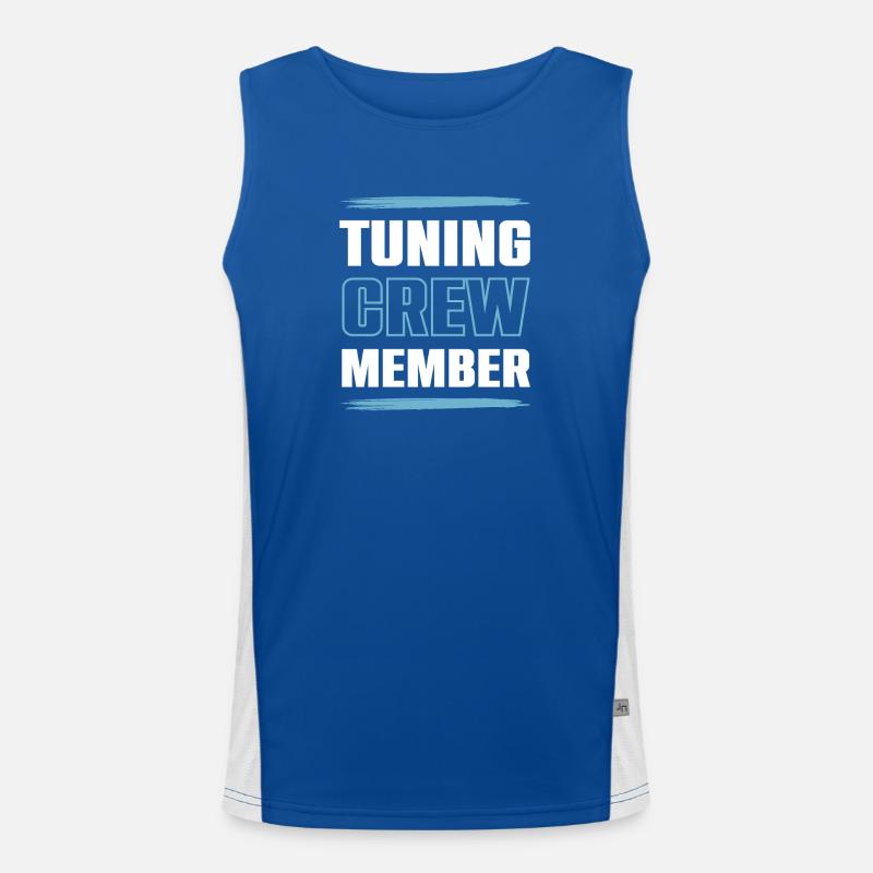 Tuning Crew - Men's Functional Contrast Tank Top  - royal/white