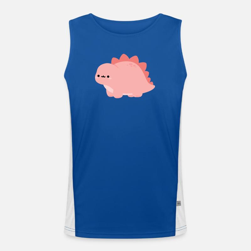 Mignon Dino Rose Stegosaurus Débardeur respirant contrasté Homme 